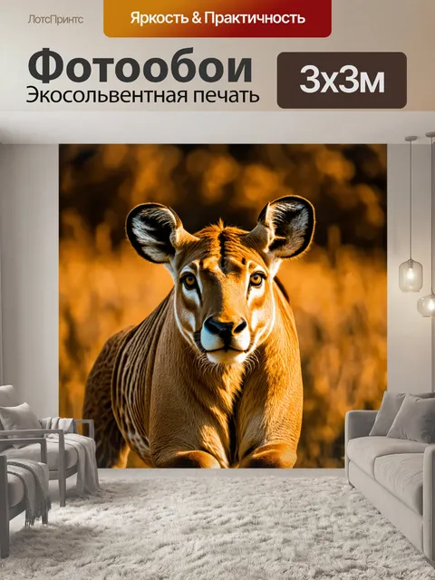 Фотообои животные в стиле сепия
