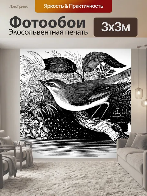Фотообои Ивовая певчая птица