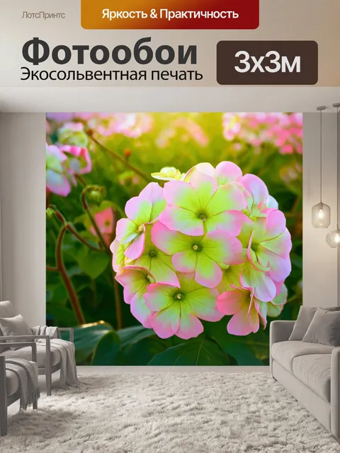 Фотообои распускающиеся пастельные цветы в утреннем свете