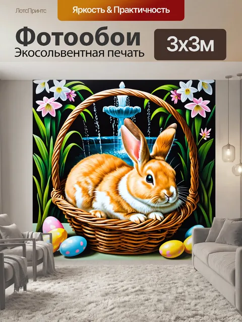 Фотообои гармоничное изображение кролика