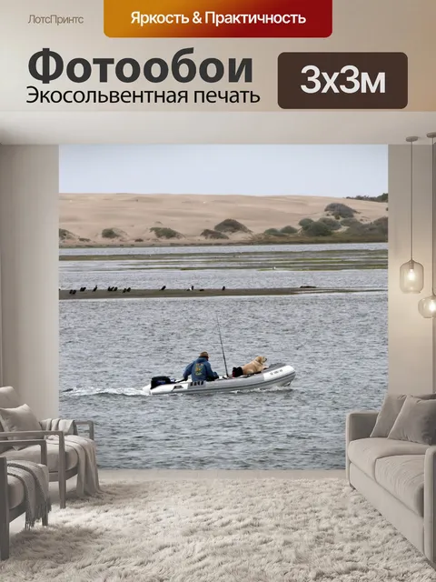 Фотообои Собака, наслаждаясь лодке # 2