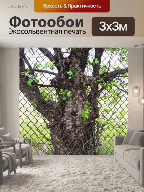 Фотообои Дерево в заборе