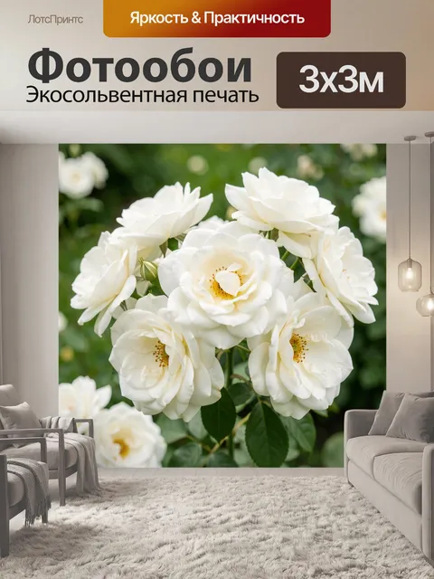 Фотообои Букет белых садовых роз