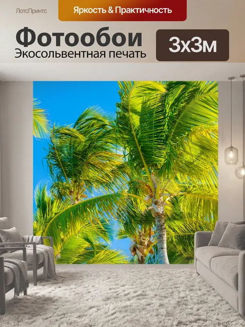 Фотообои Тропические деревья пальмы