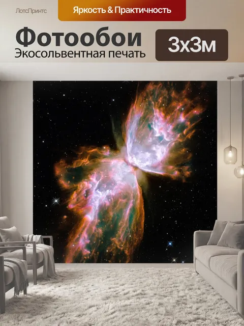 Фотообои Бабочка из галактик