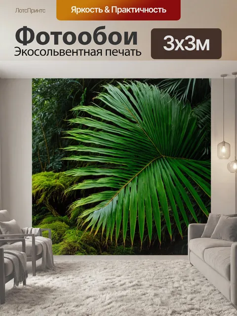 Фотообои листья большой пальмы