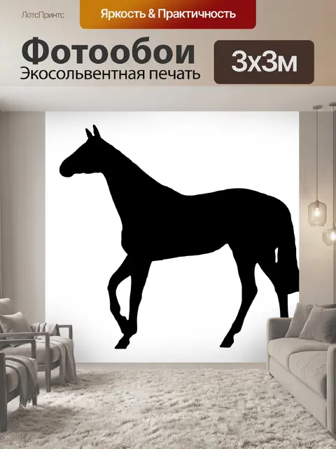 Фотообои Верховая Черный силуэт
