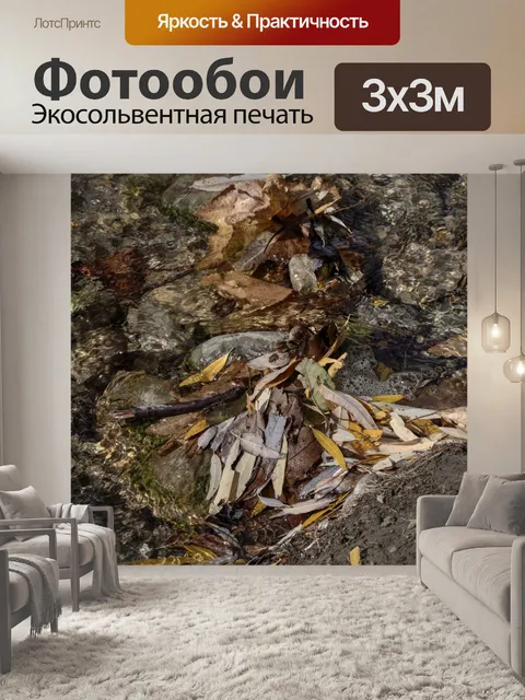 Фотообои Ручей и скалы