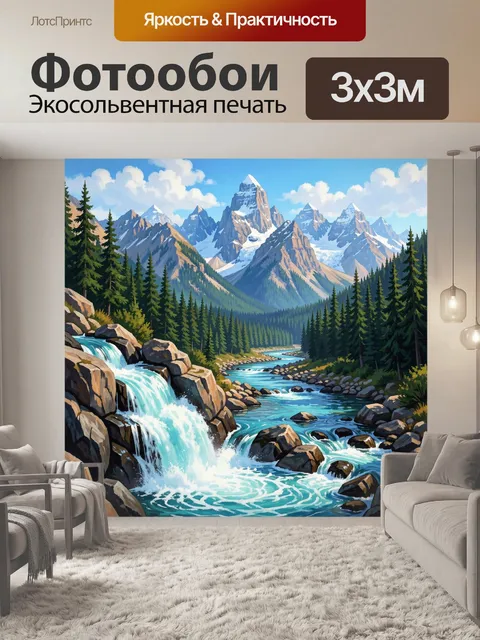 300 × 300 см · Экосольвентная печать