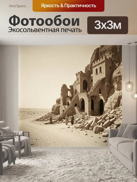 Фотообои Заброшенная крепость в скалах