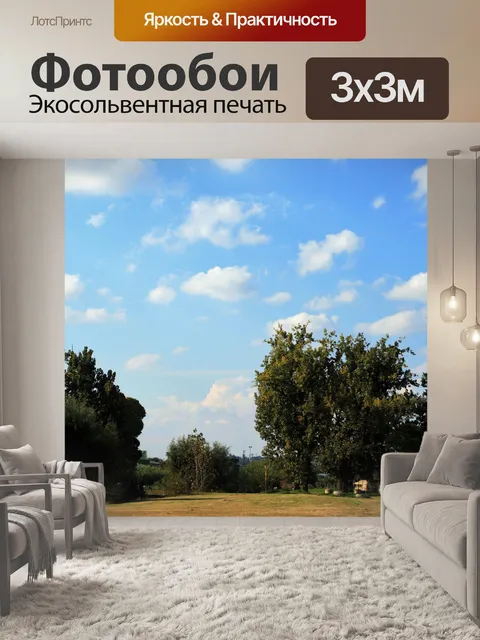 Фотообои парк с деревьями
