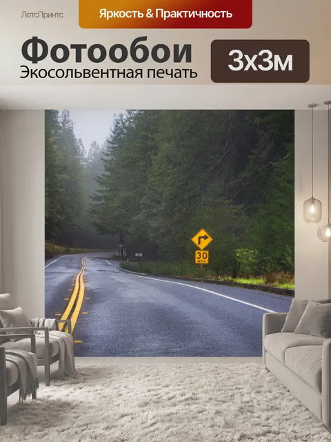 Фотообои Лесное шоссе