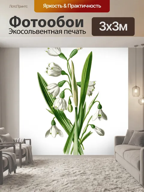 Фотообои Цветы клипарт графический рисунок