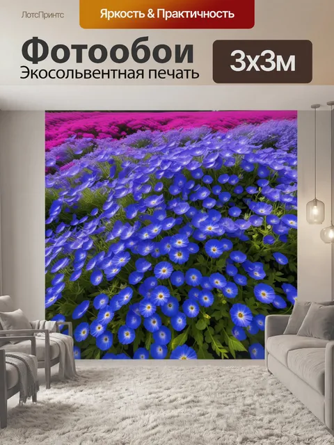 Фотообои небо, сделанное цветами