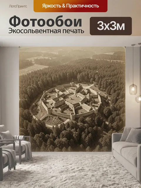 Фотообои Старинная крепость среди леса