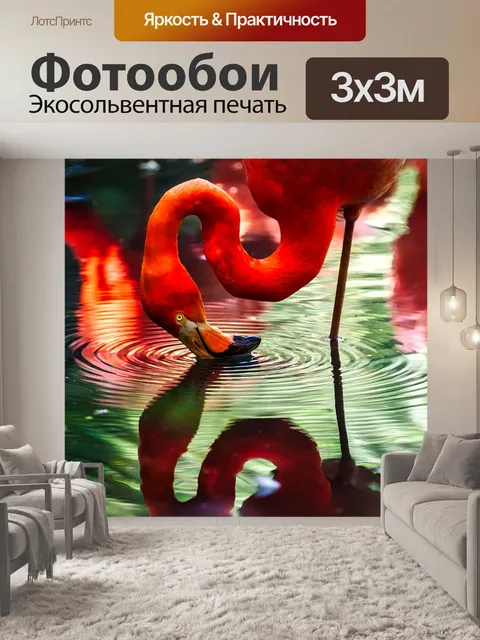 Фотообои Фламинго