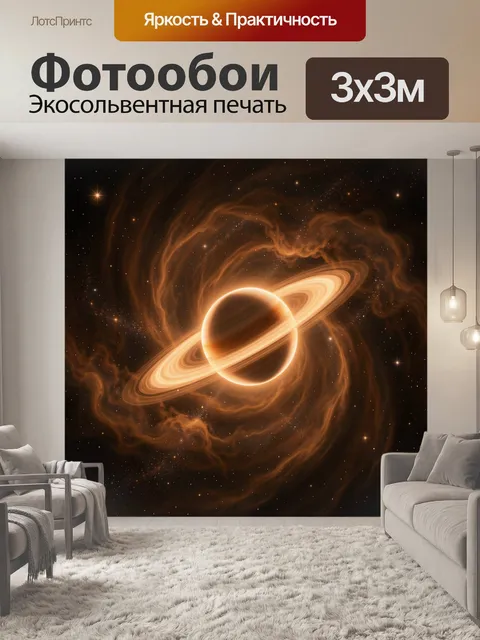 Фотообои Космическое кольцо и сияние