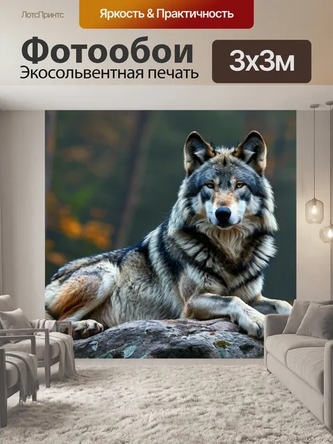 Фотообои изображение волка, wolf illustration, wild wolf, rugged