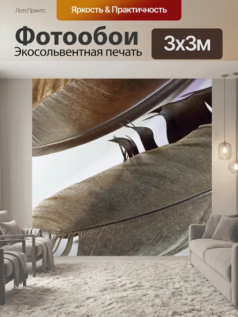 Фотообои кончики коричневых и темных перьев
