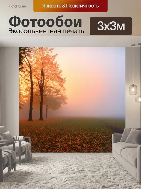 Фотообои градиент осенних туманов по утрам