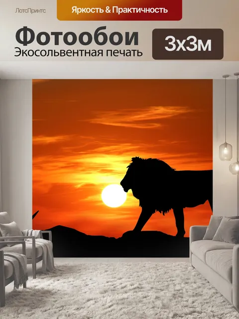 Фотообои Силуэт льва