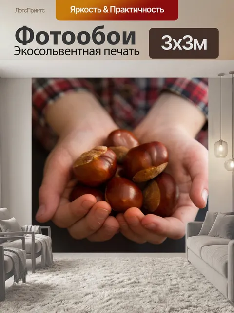 Фотообои Руки полны Каштаны