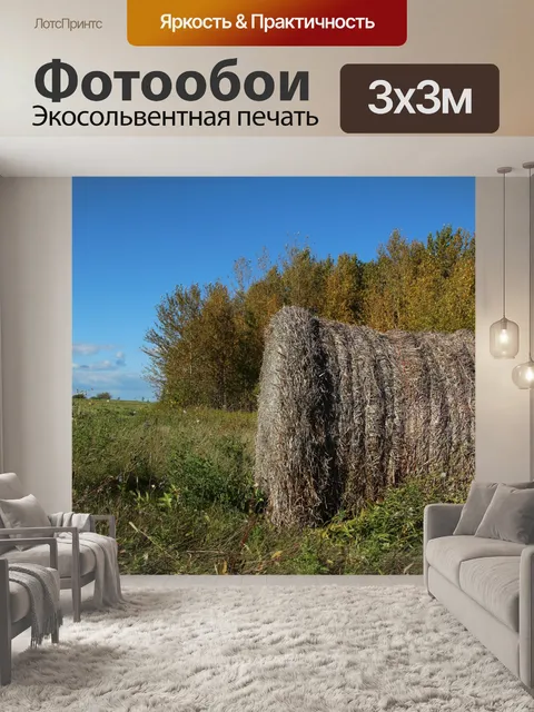Фотообои Хей Бэйл на фермерском поле