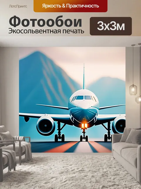 Фотообои с самолетом минимал