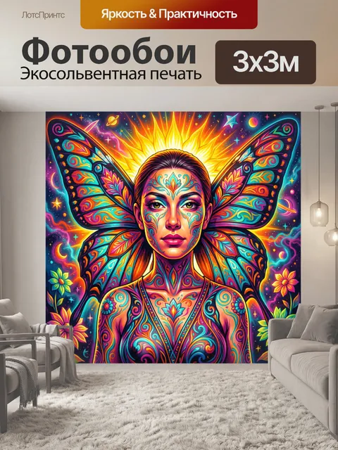 Фотообои Фея с бабочными крыльями