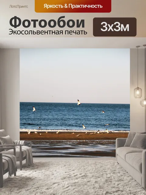 Фотообои Пляж Птицы