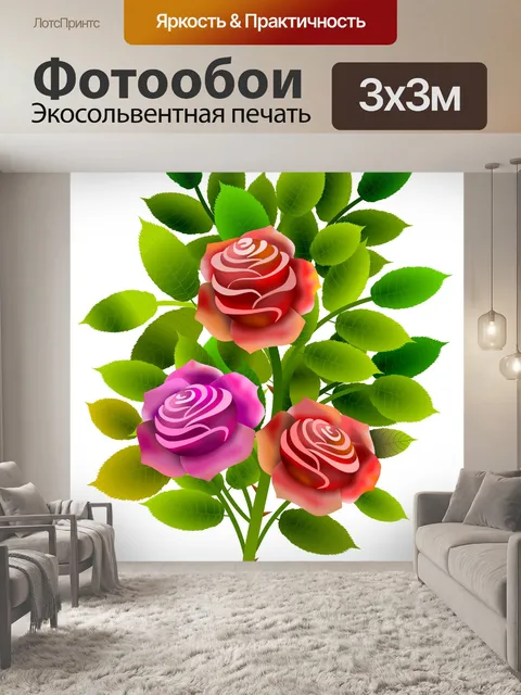 Фотообои Группа роз