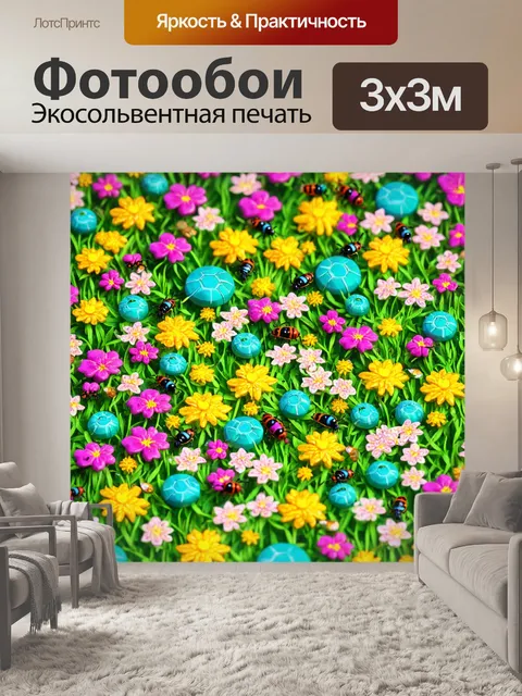 Фотообои абстракция в стиле изометрическая иллюстрация