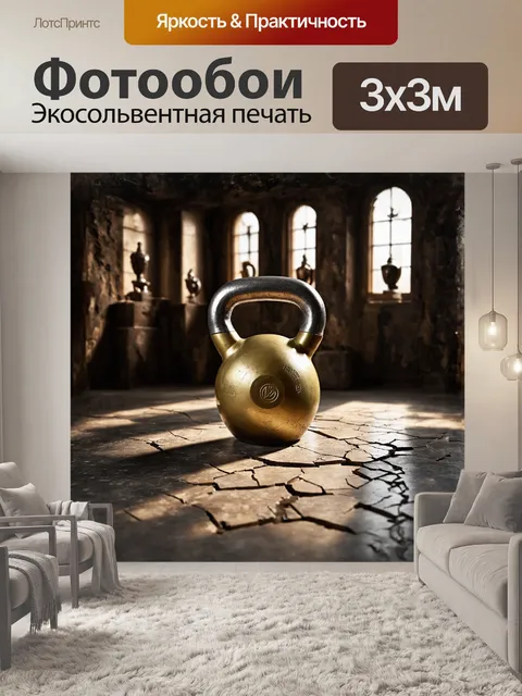Фотообои золотистый гиревой спорт