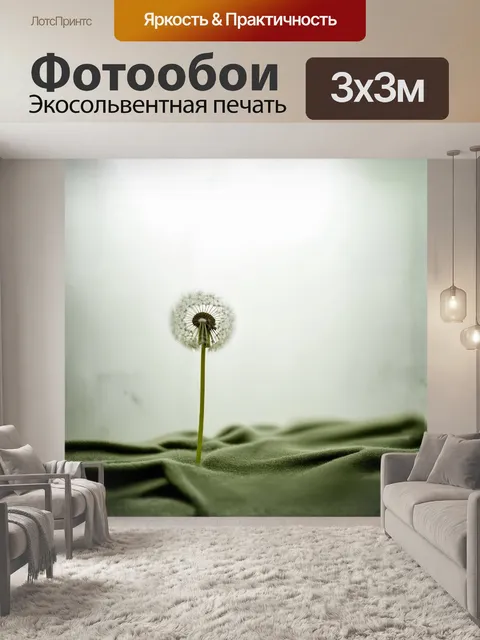Фотообои одуванчик с длинным стеблем