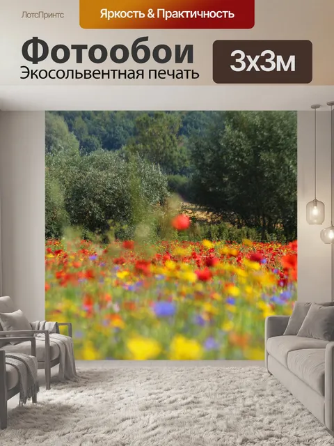 Фотообои Маковое поле