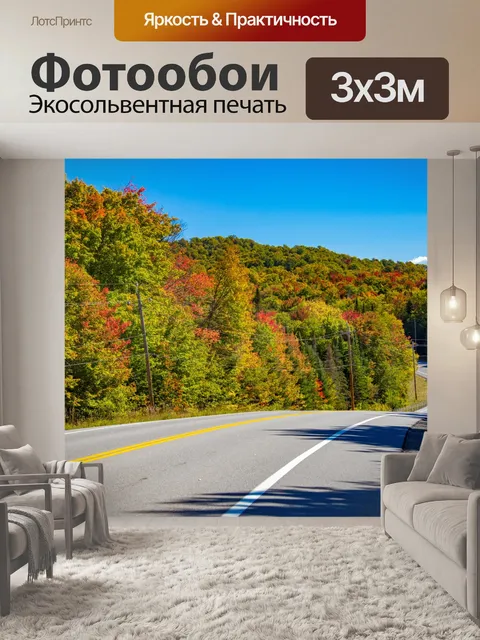 Фотообои Дорожные и осенние деревья