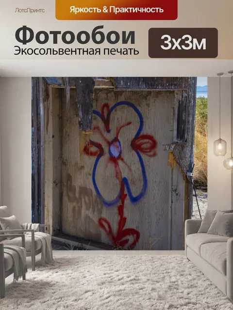 Фотообои гранж лачуга граффити