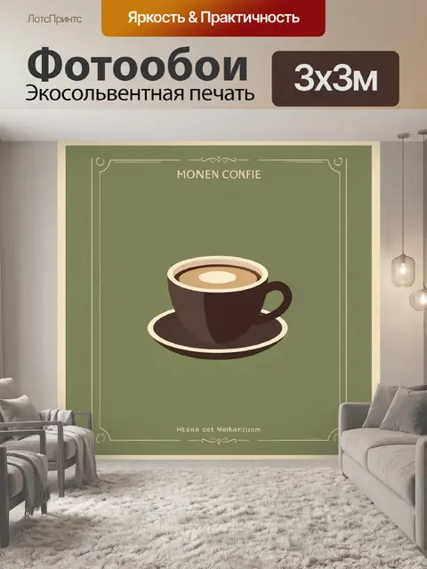 Фотообои Чашка кофе на блюдце
