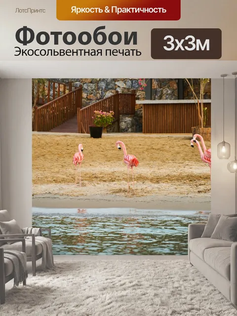 Фотообои Фламинго