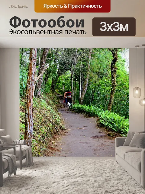 Фотообои Тропинка в садовых джунглях