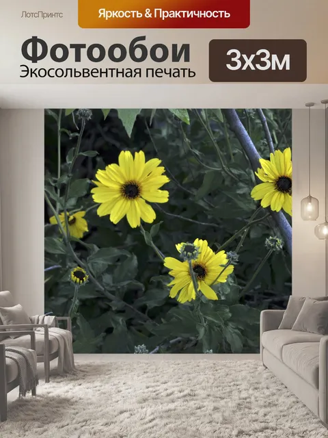 Фотообои Желтые цветы