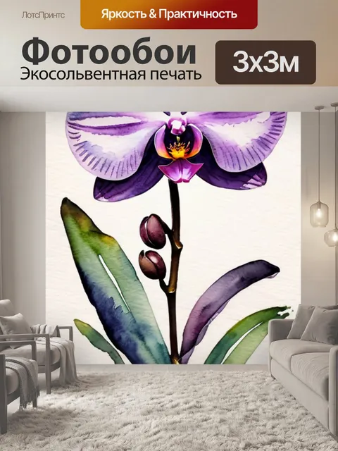 Фотообои черная орхидея