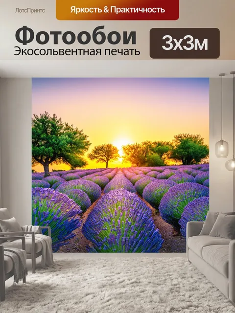 Фотообои прованс, где природа встречается с искусством во время заката
