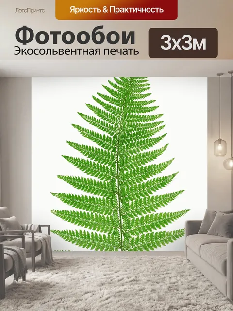Фотообои Лист папоротника винтажное искусство