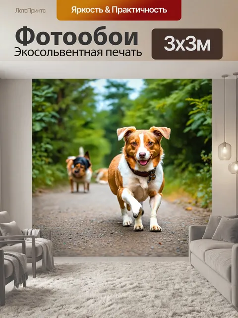 Фотообои собаки, путешествующие по миру