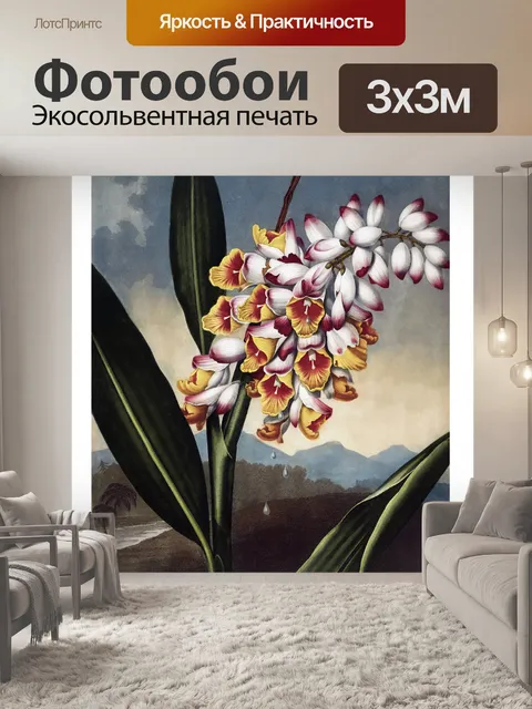 Фотообои Цветочное искусство нарисовало винтаж