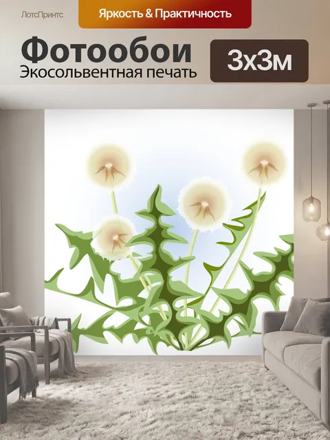 Фотообои Одуванчик одуванчики