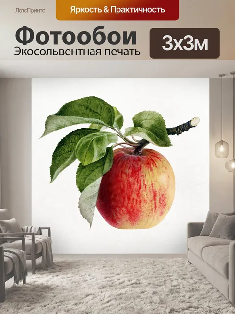 Фотообои Яблочный фрукт винтажное искусство