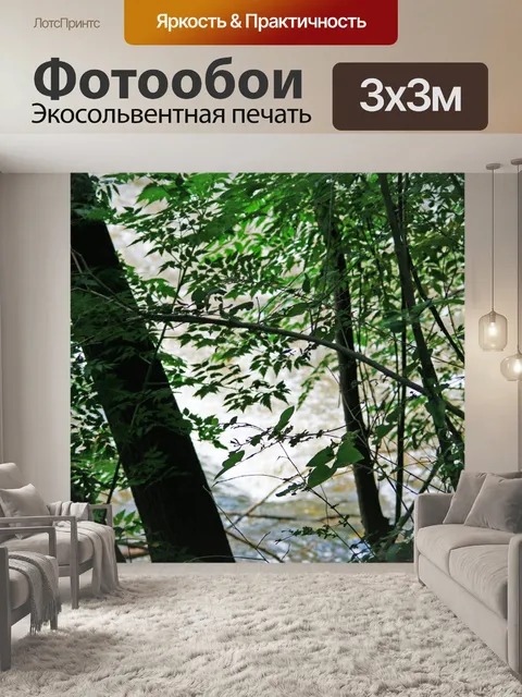 Фотообои листья вокруг большие стебли