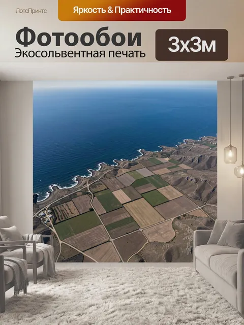 Фотообои Аэровид побережья и полей